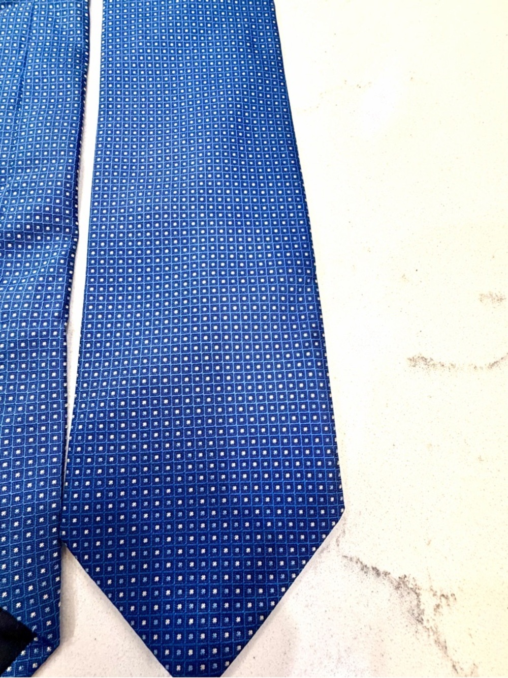 Boss Royal Blue Micro-Square Silk Tie